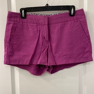 J Crew Women’s Chino Magenta Shorts Size 6